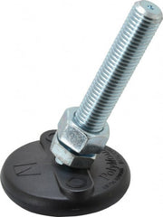 Gibraltar - 3/4-10 Bolt Thread, Studded Pivotal Stud Mount Leveling Pad & Mount - 5,000 Max Lb Capacity, 3" Base Diam - Exact Tooling