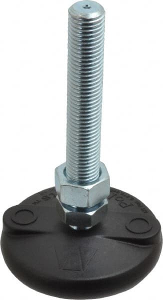 Gibraltar - M16 Bolt Thread, Studded Pivotal Stud Mount Leveling Pad & Mount - 2,270 Kg Capacity, 76mm Base Diam - Exact Tooling