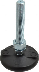 Gibraltar - M16 Bolt Thread, Studded Pivotal Stud Mount Leveling Pad & Mount - 2,270 Kg Capacity, 76mm Base Diam - Exact Tooling