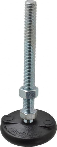 Gibraltar - M16 Bolt Thread, Studded Pivotal Stud Mount Leveling Pad & Mount - 2,270 Kg Capacity, 76mm Base Diam - Exact Tooling