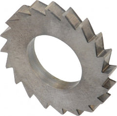 Made in USA - 1" Diam x 1/8" Blade Thickness x 1/2" Arbor Hole Diam, 20 Tooth Slitting and Slotting Saw - Arbor Connection, Solid Carbide, Concave Ground - Exact Tooling