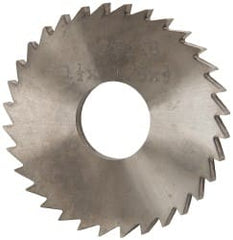 Made in USA - 1-1/2" Diam x 1/8" Blade Thickness x 1/2" Arbor Hole Diam, 32 Tooth Slitting and Slotting Saw - Arbor Connection, Solid Carbide, Concave Ground - Exact Tooling