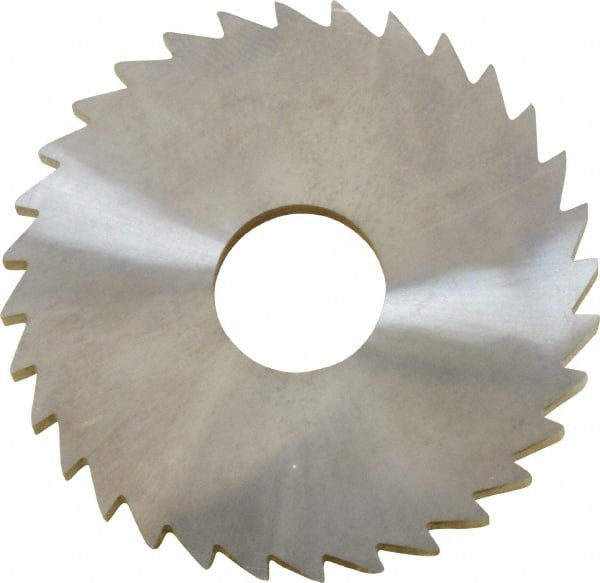 Made in USA - 1-3/4" Diam x 1/8" Blade Thickness x 1/2" Arbor Hole Diam, 32 Tooth Slitting and Slotting Saw - Arbor Connection, Solid Carbide, Concave Ground - Exact Tooling