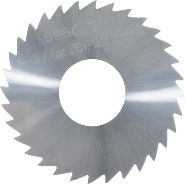 Made in USA - 1-3/4" Diam x 1/16" Blade Thickness x 5/8" Arbor Hole Diam, 32 Tooth Slitting and Slotting Saw - Arbor Connection, Solid Carbide, Concave Ground - Exact Tooling