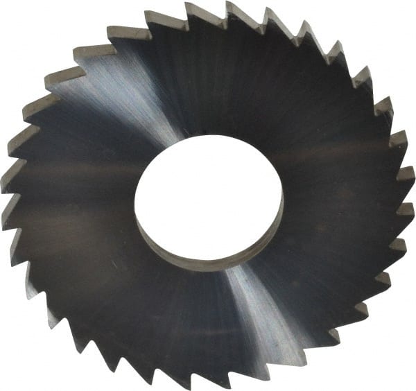 Made in USA - 1-3/4" Diam x 1/8" Blade Thickness x 5/8" Arbor Hole Diam, 32 Tooth Slitting and Slotting Saw - Arbor Connection, Solid Carbide, Concave Ground - Exact Tooling