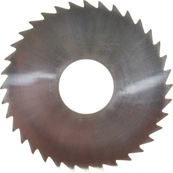 Made in USA - 2" Diam x 0.0313" Blade Thickness x 5/8" Arbor Hole Diam, 36 Tooth Slitting and Slotting Saw - Arbor Connection, Uncoated, Solid Carbide, Concave Ground - Exact Tooling