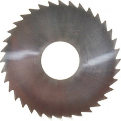 Made in USA - 2" Diam x 0.0313" Blade Thickness x 5/8" Arbor Hole Diam, 36 Tooth Slitting and Slotting Saw - Arbor Connection, Uncoated, Solid Carbide, Concave Ground - Exact Tooling