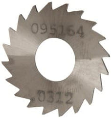 Made in USA - 1" Diam x 0.0313" Blade Thickness x 3/8" Arbor Hole Diam, 20 Tooth Slitting and Slotting Saw - Arbor Connection, Right Hand, Uncoated, Solid Carbide, Concave Ground - Exact Tooling
