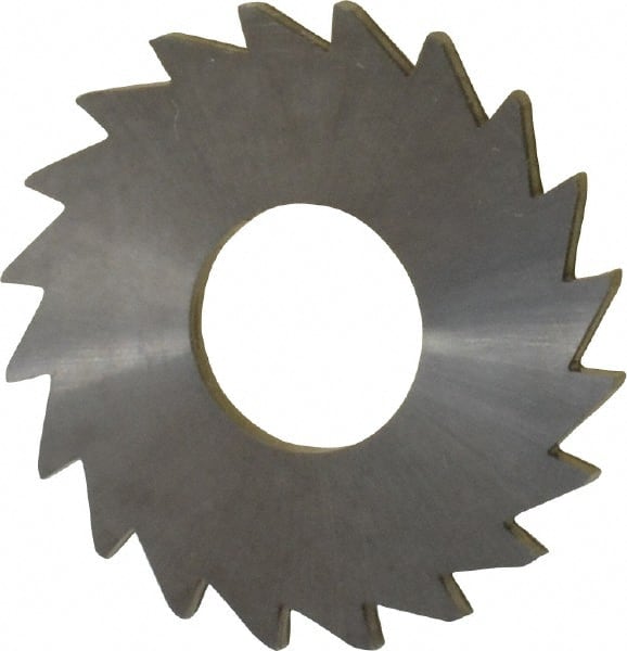 Made in USA - 1" Diam x 1/16" Blade Thickness x 3/8" Arbor Hole Diam, 20 Tooth Slitting and Slotting Saw - Arbor Connection, Right Hand, Uncoated, Solid Carbide, Concave Ground - Exact Tooling