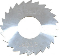 Made in USA - 1-1/4" Diam x 0.0313" Blade Thickness x 1/2" Arbor Hole Diam, 24 Tooth Slitting and Slotting Saw - Arbor Connection, Right Hand, Uncoated, Solid Carbide, Concave Ground - Exact Tooling