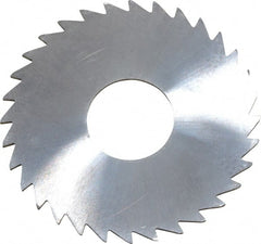 Made in USA - 1-1/2" Diam x 0.0313" Blade Thickness x 1/2" Arbor Hole Diam, 32 Tooth Slitting and Slotting Saw - Arbor Connection, Uncoated, Solid Carbide, Concave Ground - Exact Tooling