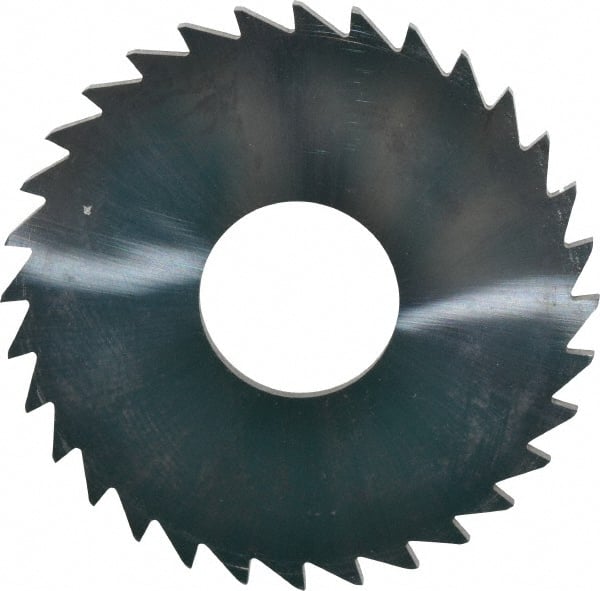 Made in USA - 1-1/2" Diam x 1/16" Blade Thickness x 1/2" Arbor Hole Diam, 32 Tooth Slitting and Slotting Saw - Arbor Connection, Uncoated, Solid Carbide, Concave Ground - Exact Tooling