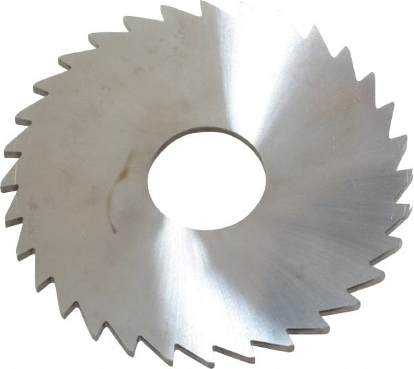 Made in USA - 1-3/4" Diam x 1/16" Blade Thickness x 1/2" Arbor Hole Diam, 32 Tooth Slitting and Slotting Saw - Arbor Connection, Solid Carbide, Concave Ground - Exact Tooling
