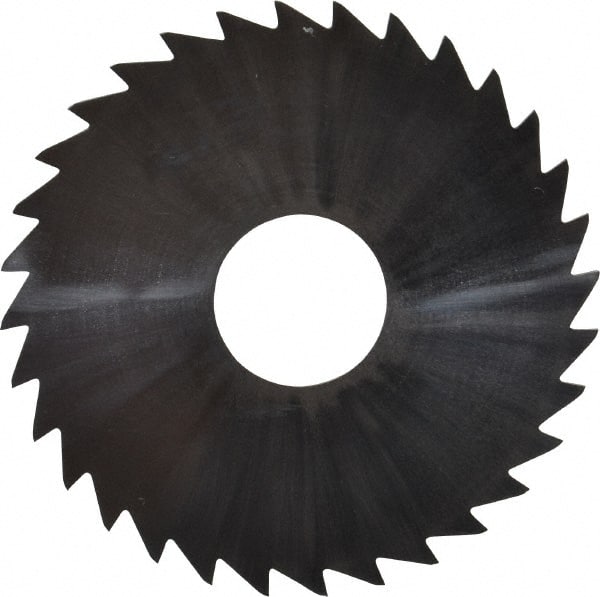 Made in USA - 1-3/4" Diam x 0.0313" Blade Thickness x 1/2" Arbor Hole Diam, 32 Tooth Slitting and Slotting Saw - Arbor Connection, Uncoated, Solid Carbide, Concave Ground - Exact Tooling