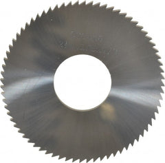Made in USA - 2-1/2" Diam x 1/8" Blade Thickness x 7/8" Arbor Hole Diam, 72 Tooth Slitting and Slotting Saw - Arbor Connection, Solid Carbide, Concave Ground - Exact Tooling
