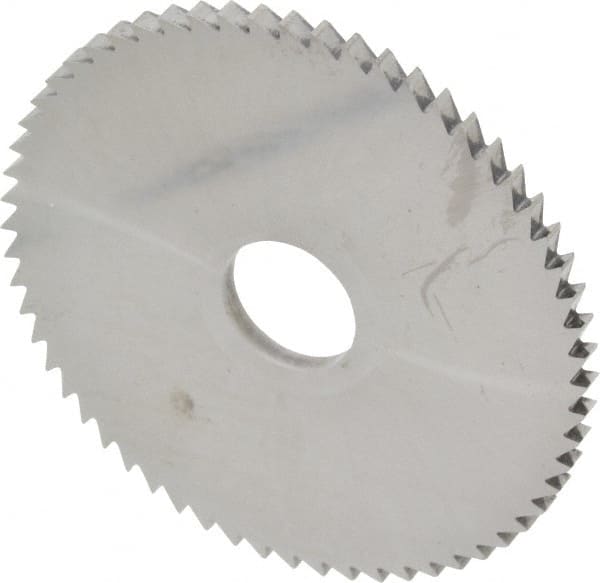 Made in USA - 2-3/4" Diam x 1/8" Blade Thickness x 5/8" Arbor Hole Diam, 60 Tooth Slitting and Slotting Saw - Arbor Connection, Solid Carbide, Concave Ground - Exact Tooling