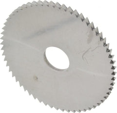 Made in USA - 2-3/4" Diam x 1/8" Blade Thickness x 5/8" Arbor Hole Diam, 60 Tooth Slitting and Slotting Saw - Arbor Connection, Solid Carbide, Concave Ground - Exact Tooling