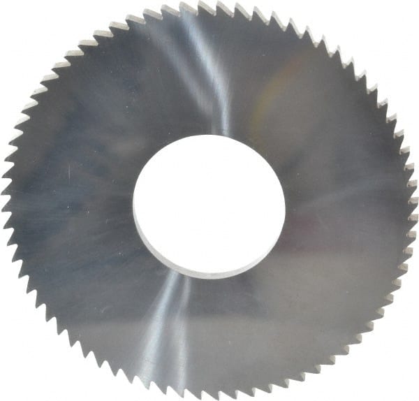 Made in USA - 2-3/4" Diam x 1/8" Blade Thickness x 1" Arbor Hole Diam, 72 Tooth Slitting and Slotting Saw - Arbor Connection, Solid Carbide, Concave Ground - Exact Tooling