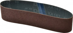 Made in USA - 2" Wide x 18-15/16" OAL, 80 Grit, Aluminum Oxide Abrasive Belt - Aluminum Oxide, Medium, Coated - Exact Tooling