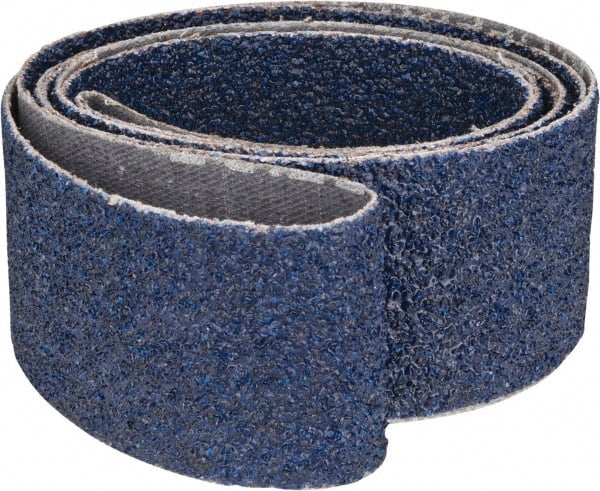 Norton - 1-1/2" Wide x 60" OAL, 36 Grit, Zirconia Alumina Abrasive Belt - Zirconia Alumina, Very Coarse, Coated, Y Weighted Cloth Backing, Dry, Series R821 - Exact Tooling
