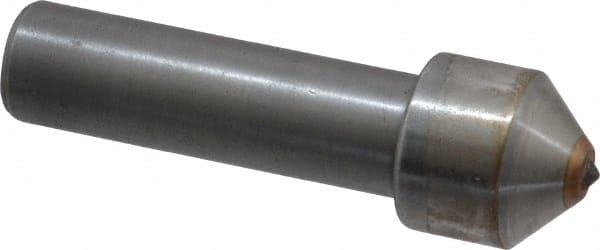 Made in USA - 1/4 Carat Single Point Diamond Dresser - 1-1/2" Long x 7/16" Shank Diam, 5/8" Diam x 5/8" Thick Head - Exact Tooling