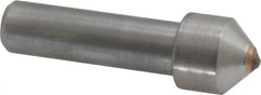 Made in USA - 1/2 Carat Single Point Diamond Dresser - 1-1/2" Long x 7/16" Shank Diam, 5/8" Diam x 5/8" Thick Head - Exact Tooling