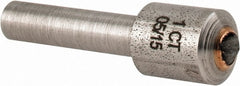 Made in USA - 1 Carat Single Point Diamond Dresser - 1-1/8" Long x 1/4" Shank Diam, 7/16" Diam x 5/8" Thick Head - Exact Tooling