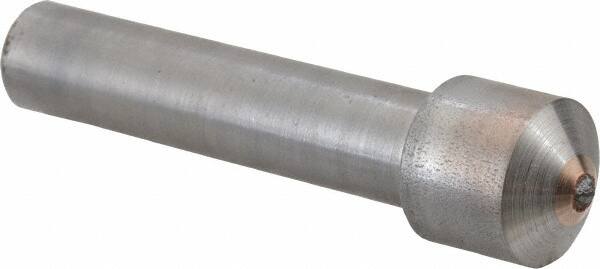 Made in USA - 1/4 Carat Single Point Diamond Dresser - 2" Long x 7/16" Shank Diam, 5/8" Diam x 5/8" Thick Head - Exact Tooling