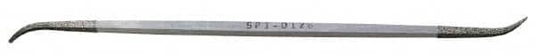 Grobet - 6" OAL Fine Square Riffler Diamond File - 1 LOC, 126 Grit - Exact Tooling
