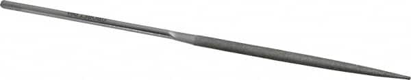 Grobet - 5-1/2" OAL Very Fine Half Round Needle Diamond File - 2-1/2 LOC, 220 Grit - Exact Tooling