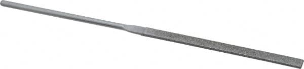 Grobet - 5-1/2" OAL Medium Equalling Needle Diamond File - 2-1/2 LOC, 126 Grit - Exact Tooling