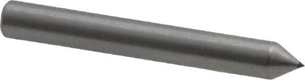 Made in USA - 1" Long x 1/8" Shank Diam Single Point Diamond Dresser - 60° Included Angle - Exact Tooling