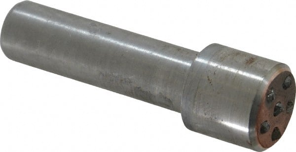 Made in USA - 3 Carat Multi-Point Diamond Dresser - 1-1/2" Long x 7/16" Shank Diam, 5/8" Diam x 5/8" Thick Head, Contains 6 Stones - Exact Tooling