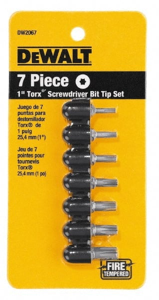 DeWALT - 7 Piece, Screwdriver Bit Set - Torx - Exact Tooling