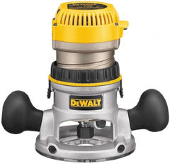 DeWALT - 8,000 to 24,000 RPM, 2.25 HP, 12 Amp, Fixed Base Electric Router - 1/4 and 1/2 Inch Collet - Exact Tooling