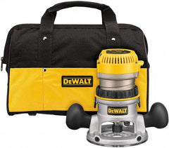 DeWALT - 2.25 hp, 8,000 to 24,000 RPM, Fixed Base Router Kit - 12 Amps, 1/4 and 1/2 Inch Collet - Exact Tooling