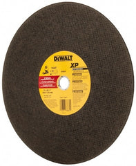 DeWALT - 14" Aluminum Oxide Cutoff Wheel - 7/64" Thick, 1" Arbor, 4,300 Max RPM, Use with Stationary Tools - Exact Tooling
