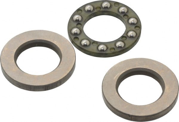 Boston Gear - 1/2" Inside x 7/8" Outside Diam, 3/8" Thick, Stainless Steel Ball Thrust Bearing - Exact Tooling