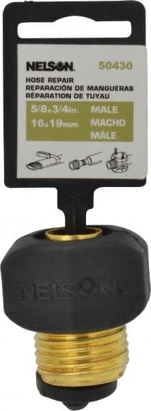 Nelson - 5/8 & 3/4 Garden Hose Fitting - Brass & Nylon, Male Connector - Exact Tooling