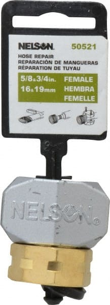 Nelson - 5/8 & 3/4 Garden Hose Fitting - Brass & Metal, Female Connector - Exact Tooling