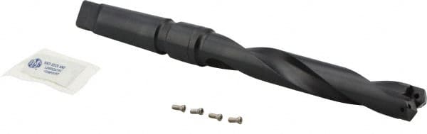 Allied Machine and Engineering - Series 1, 13/16" Max Diam, 3MT Taper Shank, Helical Flute Spade Drill - 4-3/4" Max Depth, 6-17/64" Body Length, 9-3/4" OAL, Standard Length, Through Coolant - Exact Tooling