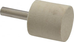 Value Collection - 1" Diam, 1/4" Shank Diam, Cylinder Shaped Mounted Bob - Hard Density, 1" Head Length, Wool Felt - Exact Tooling