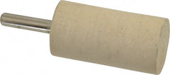 Value Collection - 1" Diam, 1/4" Shank Diam, Cylinder Shaped Mounted Bob - Medium Density, 2" Head Length, Wool Felt - Exact Tooling