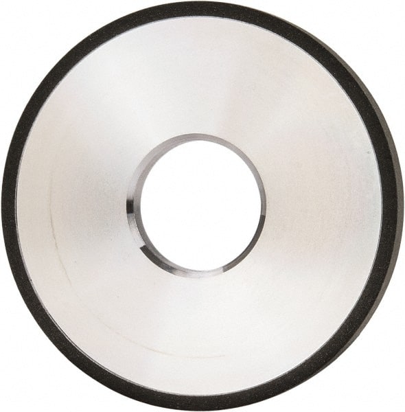 Made in USA - 4" Diam x 1-1/4" Hole x 3/8" Thick, N Hardness, 100 Grit Surface Grinding Wheel - Diamond, Type 1A1, Fine Grade - Exact Tooling