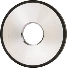 Made in USA - 4" Diam x 1-1/4" Hole x 3/8" Thick, N Hardness, 100 Grit Surface Grinding Wheel - Diamond, Type 1A1, Fine Grade - Exact Tooling
