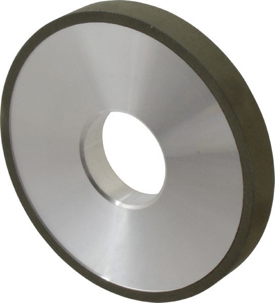 Made in USA - 4" Diam x 1-1/4" Hole x 1/2" Thick, N Hardness, 220 Grit Surface Grinding Wheel - Diamond, Type 1A1, Very Fine Grade - Exact Tooling