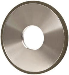 Made in USA - 4" Diam x 1-1/4" Hole x 1/4" Thick, N Hardness, 100 Grit Surface Grinding Wheel - Diamond, Type 1A1, Fine Grade - Exact Tooling