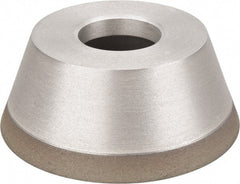 Made in USA - 3-3/4" Diam, 1-1/4" Hole Size, 1-1/2" Overall Thickness, 100 Grit, Type 11 Tool & Cutter Grinding Wheel - Fine Grade, Diamond - Exact Tooling