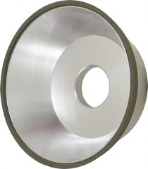 Made in USA - 5" Diam, 1-1/4" Hole Size, 1-3/4" Overall Thickness, 100 Grit, Type 11 Tool & Cutter Grinding Wheel - Fine Grade, Diamond - Exact Tooling