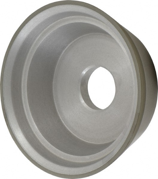 Made in USA - 5" Diam, 1-1/4" Hole Size, 1-3/4" Overall Thickness, 220 Grit, Type 11 Tool & Cutter Grinding Wheel - Very Fine Grade, Diamond - Exact Tooling